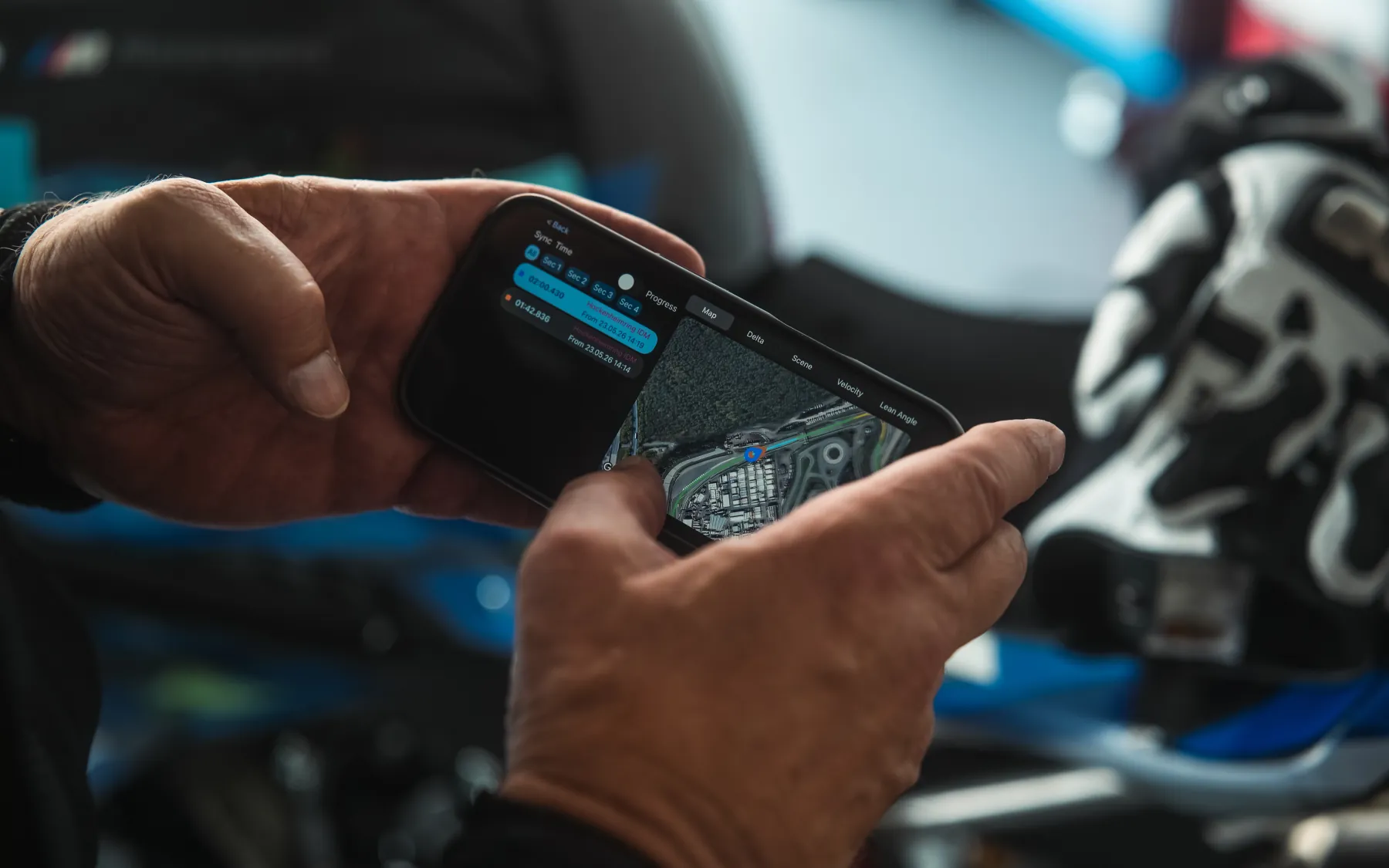 jRaceTracker-Session-Dashboard mit Streckentelemetrie